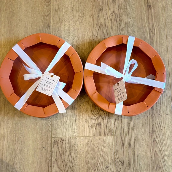 Rae Dunn 2 Piece Pie Pan & Shield Set of Two NWT Happy Harvest Pumpkin Pie - Picture 1 of 6